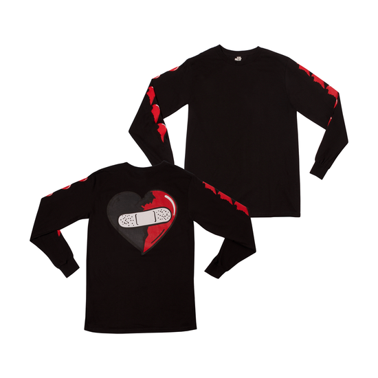 Heartbreak Long Sleeve T-shirt Black 